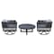 International Concepts Outdoor 3 Piece Patio Furniture Set Including a Coffee Table and 2 Swivel Rocking Chairs KODOT-12RC-201SW-2 - alternate 1